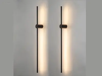 8 x Solo Baston Led wandlamp zwart – kavel bij Auctim, Free delivery within 1-3 weeks after receipt of payment