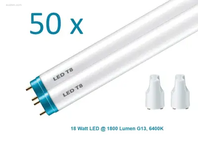 50 x LED TL Buizen 6500K daglichtkleur, 18 Watt – kavel bij Auctim, Free delivery within 1-3 weeks after receipt of payment