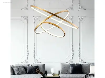 2 x Aurora 360 design armatuur goud – kavel bij Auctim, Free delivery within 1-3 weeks after receipt of payment