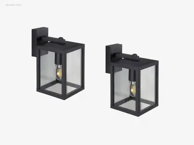 4 x Gala buiten wandlamp zwart – kavel bij Auctim, Free delivery within 1-3 weeks after receipt of payment