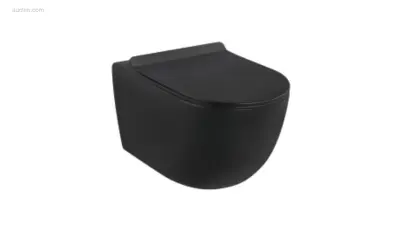 1x Toilet - Mat Zwart - Super Flush - Hangend – kavel bij Auctim, Free delivery within 1-3 weeks after receipt of payment