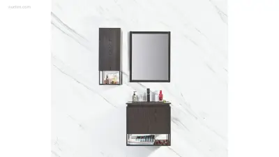 1x Meubel - 60cm - Hangkast - Spiegel - Mat – kavel bij Auctim, Free delivery within 1-3 weeks after receipt of payment