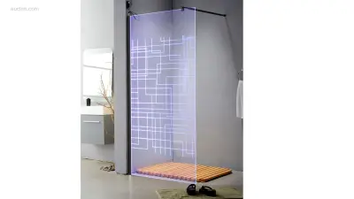1x Douchewand - 100x200cm - LED Verlichting – kavel bij Auctim, Free delivery within 1-3 weeks after receipt of payment