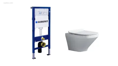 1x Toiletset - Geberit inbouwreservoir - Wit – kavel bij Auctim, Free delivery within 1-3 weeks after receipt of payment