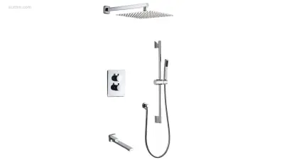 1x Regendouche - Inbouw - Mengkraan - Chroom – kavel bij Auctim, Free delivery within 1-3 weeks after receipt of payment