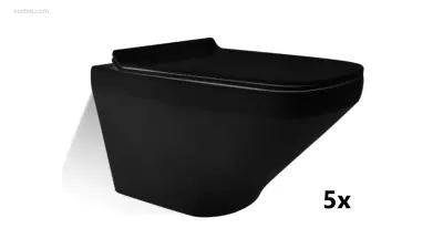 1 partij Toiletten - Mat Zwart - Super Flush – kavel bij Auctim, Free delivery within 1-3 weeks after receipt of payment
