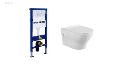 1x Toilet + Geberit inbouwreservoir - Wit – kavel bij Auctim, Free delivery within 1-3 weeks after receipt of payment
