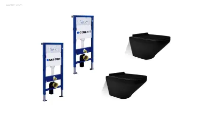 2 sets Toiletten + Geberit inbouwreservoirs – kavel bij Auctim, Free delivery within 1-3 weeks after receipt of payment