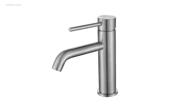 1x Wastafelkraan - RVS Geborsteld – kavel bij Auctim, Free delivery within 1-3 weeks after receipt of payment