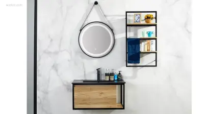 1x 80cm - LED Spiegel - Plankenrek - Bruik – kavel bij Auctim, Free delivery within 1-3 weeks after receipt of payment
