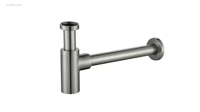 1x Sifon - Geborsteld RVS - Messing – kavel bij Auctim, Free delivery within 1-3 weeks after receipt of payment