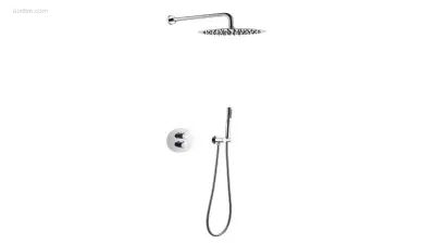 1x Regendouche - Inbouw - Thermostaat - Chroom – kavel bij Auctim, Free delivery within 1-3 weeks after receipt of payment