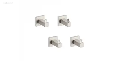 4x Handdoekhaken - Geborsteld RVS – kavel bij Auctim, Free delivery within 1-3 weeks after receipt of payment