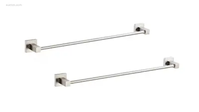 2x Handdoek stangen 60cm - Geborsteld RVS – kavel bij Auctim, Free delivery within 1-3 weeks after receipt of payment