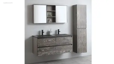 1x Eikenhouten meubel - 120cm - Grey Smoked – kavel bij Auctim, Free delivery within 1-3 weeks after receipt of payment