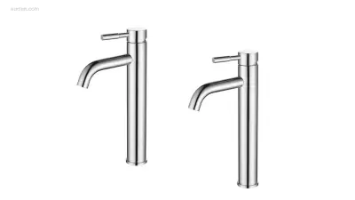1 set Wastafelkranen - RVS Geborsteld – kavel bij Auctim, Free delivery within 1-3 weeks after receipt of payment