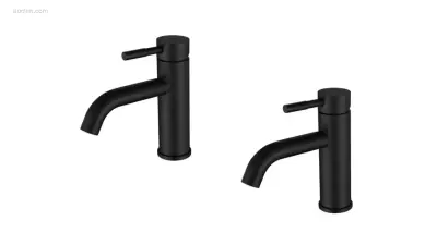 1 set Wastafelkranen - Mat Zwart – kavel bij Auctim, Free delivery within 1-3 weeks after receipt of payment