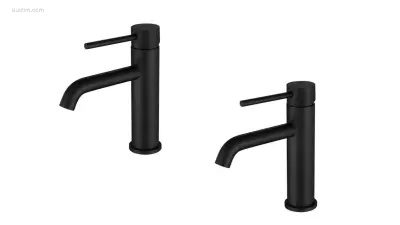 1 set Wastafelkranen - Mat Zwart – kavel bij Auctim, Free delivery within 1-3 weeks after receipt of payment