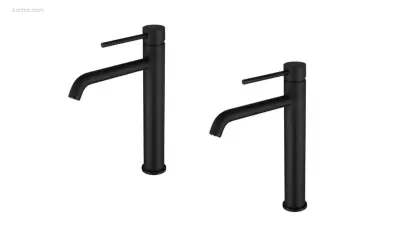 1 set Wastafelkranen - Mat Zwart – kavel bij Auctim, Free delivery within 1-3 weeks after receipt of payment