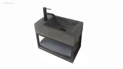 1x Fontein - Waskom - Onderstel - Beton - Dusk – kavel bij Auctim, Free delivery within 1-3 weeks after receipt of payment