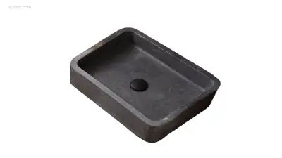 1x Waskom - Natuursteen - Vierkant – kavel bij Auctim, Free delivery within 1-3 weeks after receipt of payment