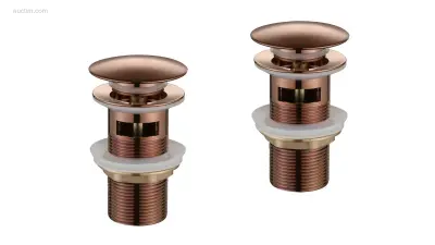1 set Afvoerpluggen Pop-up - Met overloop – kavel bij Auctim, Free delivery within 1-3 weeks after receipt of payment
