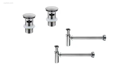 1 set Sifons + Afvoerpluggen - Met Overloop – kavel bij Auctim, Free delivery within 1-3 weeks after receipt of payment