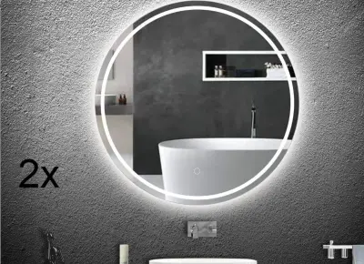 1 set LED Spiegels - 90cm - Verwarming – kavel bij Auctim, Free delivery within 1-3 weeks after receipt of payment