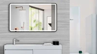 1x LED Spiegel - 100cm - Verwarming – kavel bij Auctim, Free delivery within 1-3 weeks after receipt of payment
