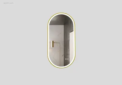 1x LED Spiegel 120cm - Goud - Verwarming – kavel bij Auctim, Free delivery within 1-3 weeks after receipt of payment