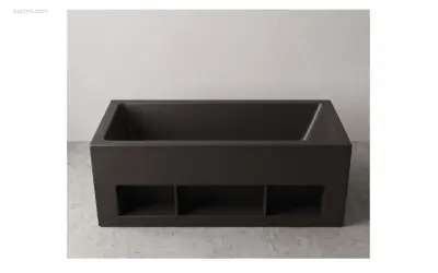 1x Design Bad - Mat Zwart - 170x80x63,5cm – kavel bij Auctim, Free delivery within 1-3 weeks after receipt of payment