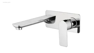 1x Inbouw Muurkraan - Chroom – kavel bij Auctim, Free delivery within 1-3 weeks after receipt of payment