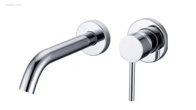 1x Inbouw Muurkraan - Chroom – kavel bij Auctim, Free delivery within 1-3 weeks after receipt of payment