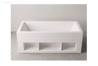 2x Design Bad - Mat Wit - 170x80x63,5cm - Acryl – kavel bij Auctim, Free delivery within 1-3 weeks after receipt of payment