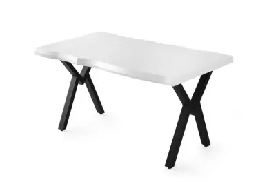 Vella Eettafel | 140x75x80 cm | Wit Melamine – kavel bij Openbare Verkopen, Beveren-Leie