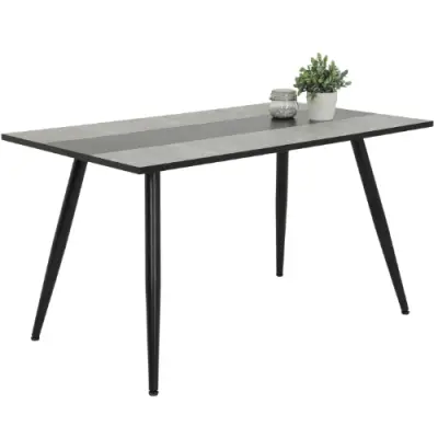 Eettafel Jamina 140x80 cm-beton/zwart – kavel bij Openbare Verkopen, Beveren-Leie