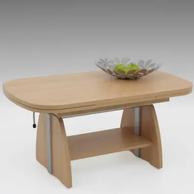 Salontafel Vienna 108/157x67x52/71 cm-beuk – kavel bij Openbare Verkopen, Beveren-Leie