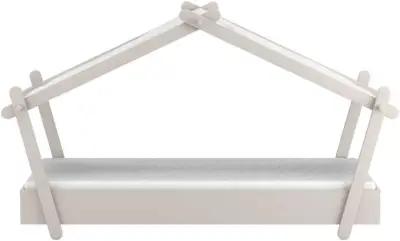 Bedhuisje Virginia 90 x 200 cm-lichtgrijs/ecru – kavel bij Openbare Verkopen, Beveren-Leie