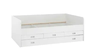 Kajuitbed Arkea 120x200 met 3 lades - wit – kavel bij Openbare Verkopen, Beveren-Leie