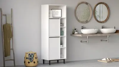 On10C Badkamerkast | 100% MELAMINE | Wit – kavel bij Openbare Verkopen, Beveren-Leie