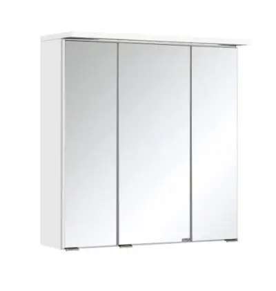 Spiegelkast Bobbi 60cm model 1 3 deuren & ledverlichting - wit – kavel bij Openbare Verkopen, Beveren-Leie
