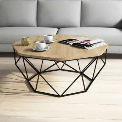 Diamond Salontafel | 100% MELAMINE | Eiken – kavel bij Openbare Verkopen, Beveren-Leie
