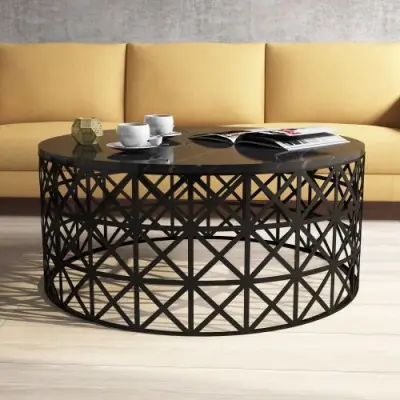 Selin Salontafel | 100% MELAMINE | Zwart – kavel bij Openbare Verkopen, Beveren-Leie