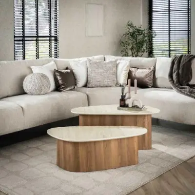Romano Driehoekige Salontafel Set – kavel bij Openbare Verkopen, Beveren-Leie