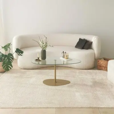 Porto Salontafel | GEHARD GLAS | Transparant, Goud – kavel bij Openbare Verkopen, Beveren-Leie