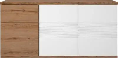 Dressoir Magda | 180 x 47 x 87 cm | Brown High Gloss White – kavel bij Openbare Verkopen, Beveren-Leie