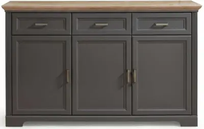 Dressoir Samine 3 lades 3 deuren - grafiet/eik – kavel bij Openbare Verkopen, Beveren-Leie