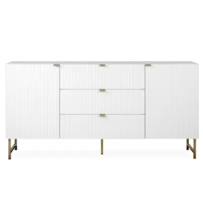 Dressoir Edith-wit/goud – kavel bij Openbare Verkopen, Beveren-Leie