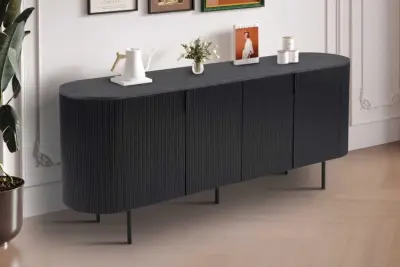 Dressoir Lagos | 200 x 45 x 80 cm | Donkerbruin – kavel bij Openbare Verkopen, Beveren-Leie