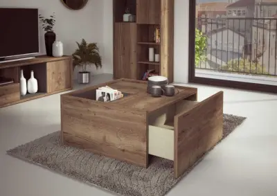Salontafel Frame - donkere eik – kavel bij Openbare Verkopen, Beveren-Leie